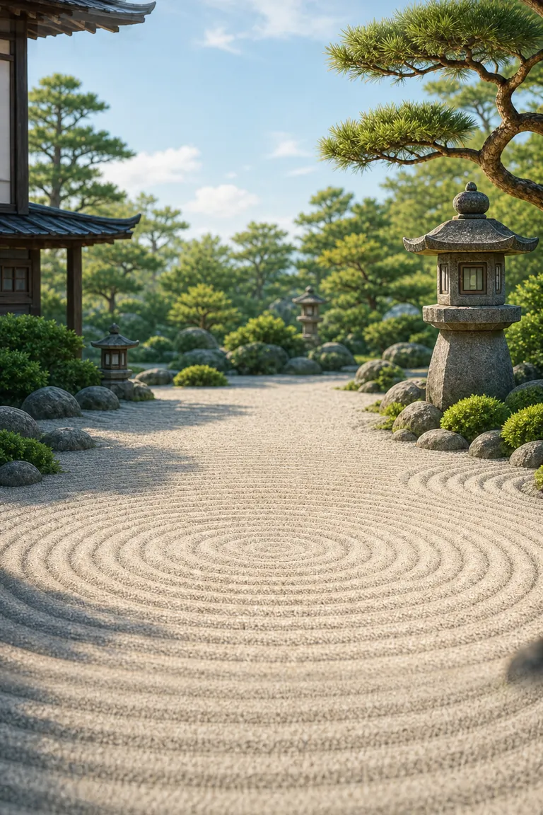 Zen Garden in daylight