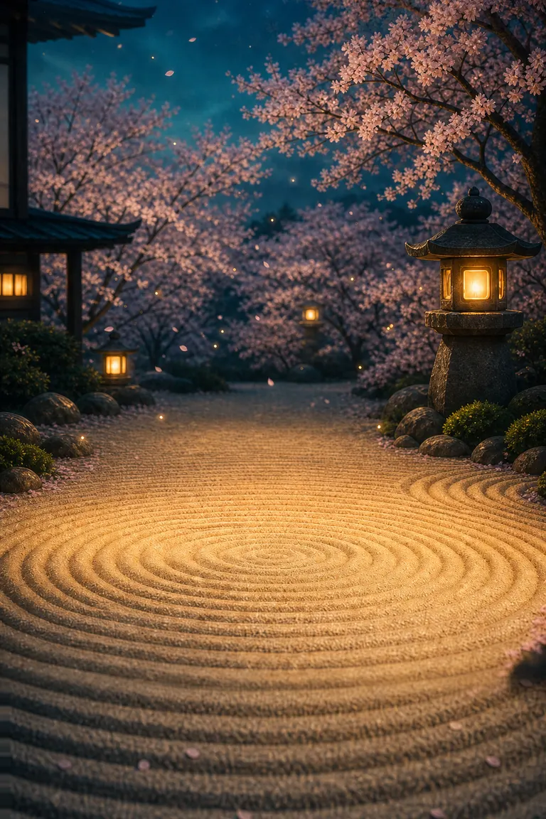 Sakura Garden at night