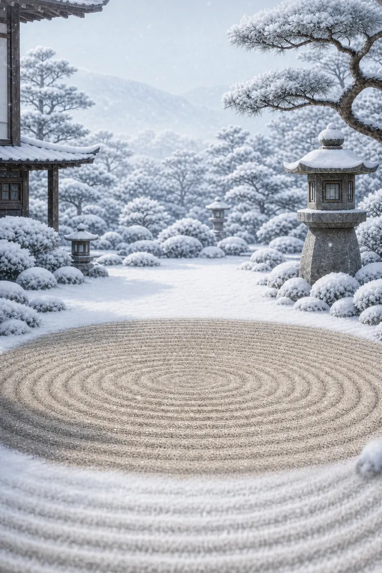 Snow Garden in daylight